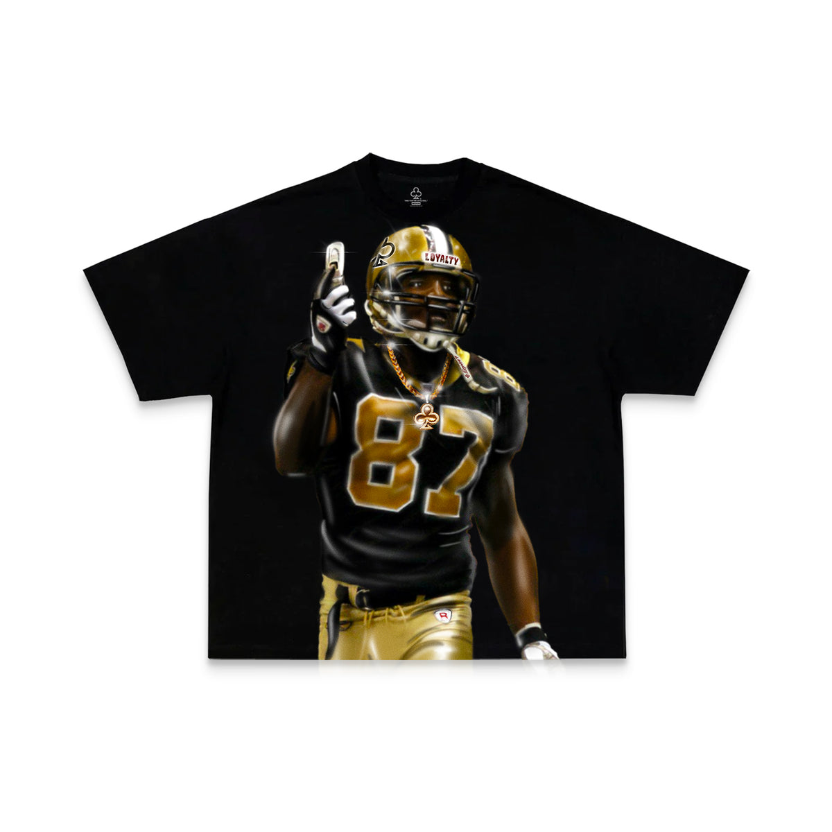 Youth Black New Orleans Saints Helmet T-Shirt