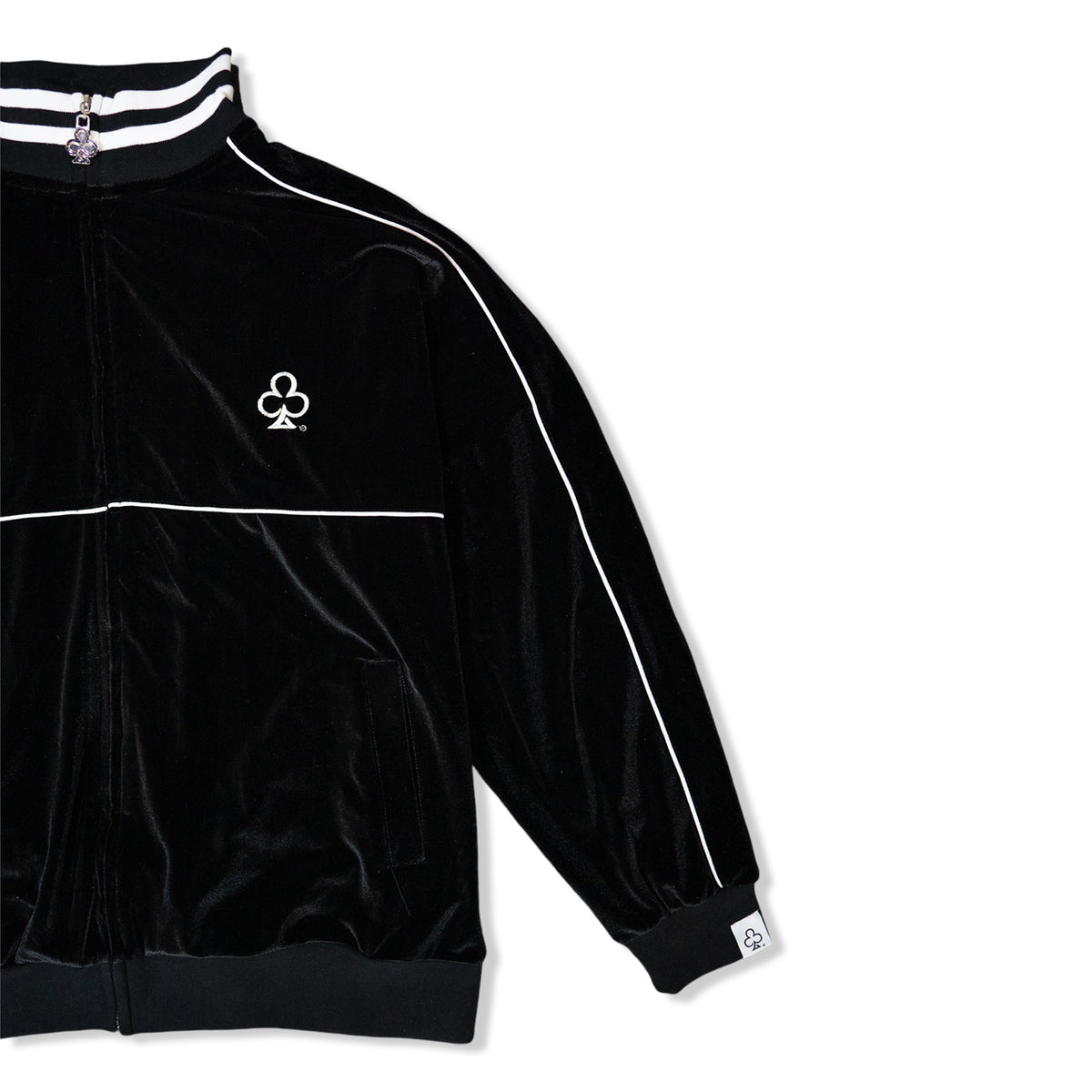 CLUB LOGO VELOUR JACKET (BLACK) – The Loyalty Club