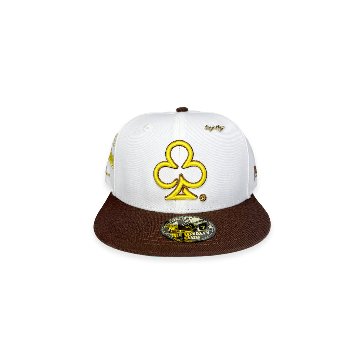 ♣️® LOGO FITTED HAT (CREAM/BROWN) – The Loyalty Club