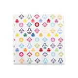LC MONOGRAM SILK SCARF (WHITE)