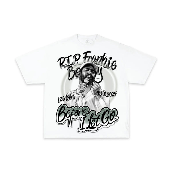 R.I.P. FRANKIE BEVERLY TEE (WHITE)