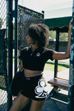 CLUB LOGO WOMEN'S SHORTS (BLACK)