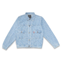 CLUB LOGO MONOGRAM DENIM JACKET (LIGHT WASH)