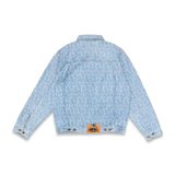 CLUB LOGO MONOGRAM DENIM JACKET (LIGHT WASH)