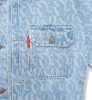 CLUB LOGO MONOGRAM DENIM JACKET (LIGHT WASH)