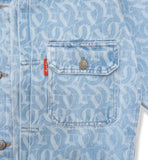 CLUB LOGO MONOGRAM DENIM JACKET (LIGHT WASH)