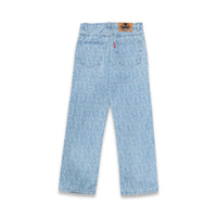 CLUB LOGO MONOGRAM DENIM JEANS (LIGHT WASH BLUE)