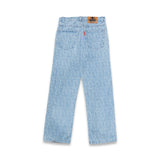 CLUB LOGO MONOGRAM DENIM JEANS (LIGHT WASH BLUE)