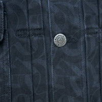 CLUB LOGO MONOGRAM DENIM JACKET (BLACK)