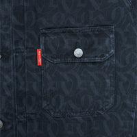 CLUB LOGO MONOGRAM DENIM JACKET (BLACK)