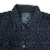 CLUB LOGO MONOGRAM DENIM JACKET (BLACK)