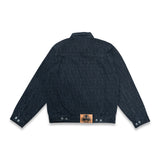 CLUB LOGO MONOGRAM DENIM JACKET (BLACK)