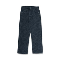 CLUB LOGO MONOGRAM DENIM JEANS (BLACK)