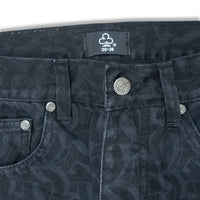 CLUB LOGO MONOGRAM DENIM JEANS (BLACK)