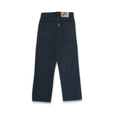 CLUB LOGO MONOGRAM DENIM JEANS (BLACK)