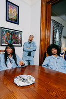 CLUB LOGO MONOGRAM DENIM JACKET (LIGHT WASH)