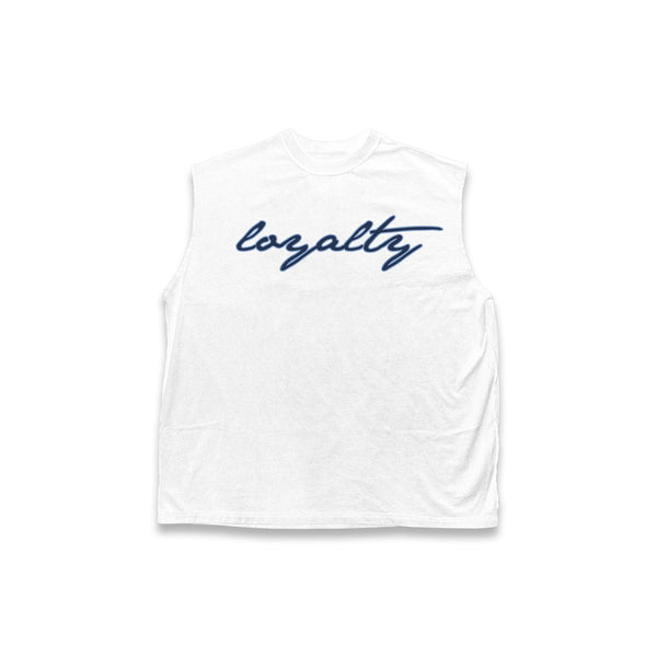 LOYALTY CLUB CUT OFF TEE (WHITE)