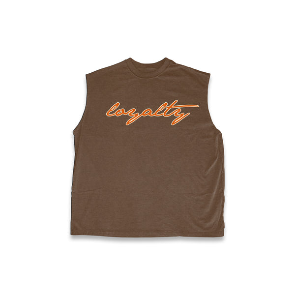 LOYALTY CLUB CUT OFF TEE (MOCHA)
