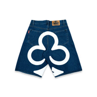 CLUB LOGO DENIM SHORTS (DARK BLUE)