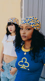 SILK SCARF (YELLOW/BLUE)