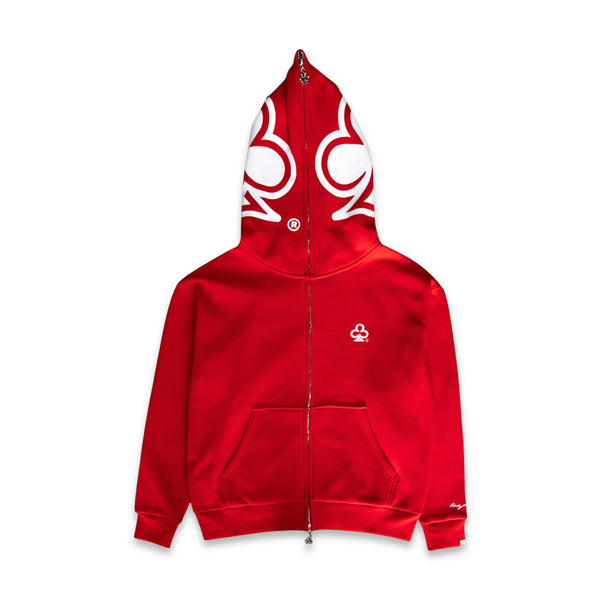 CLUB LOGO FULL ZIP HOODIE (RED)