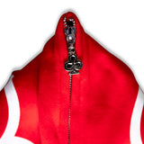 CLUB LOGO FULL ZIP HOODIE (RED)
