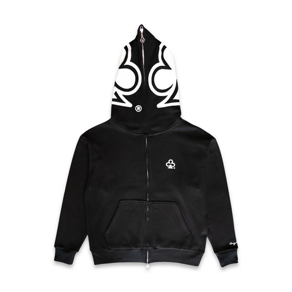 CLUB LOGO FULL ZIP HOODIE (BLACK)