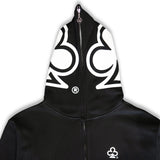 CLUB LOGO FULL ZIP HOODIE (BLACK)