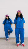 NYLON HALF ZIP SHIRT (BLUE)