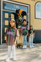 MARDI GRAS STRIPE SOCCER JERSEY (KIDS)