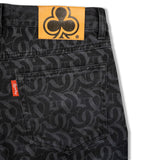 CLUB LOGO MONOGRAM SHORTS (BLACK)