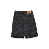 CLUB LOGO MONOGRAM SHORTS (BLACK)