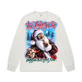"BLACK SANTA" LONG SLEEVE (WHITE)