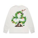 "BLACK SANTA" LONG SLEEVE (WHITE)