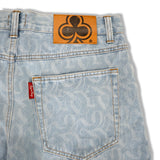 CLUB LOGO MONOGRAM SHORTS (LIGHT BLUE)