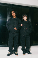 CLUB LOGO MONOGRAM DENIM JACKET (BLACK)