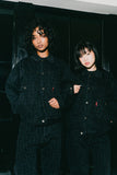 CLUB LOGO MONOGRAM DENIM JACKET (BLACK)