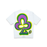 MARDI GRAS MASK TEE (WHITE)
