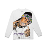 LIL WEEZY MARDI GRAS LONG SLEEVE (WHITE)