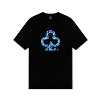 BLUE CAMO CLUB ♣️® TEE (BLACK)