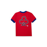 LOYALTY CLUB CLASSIC WOMEN'S RINGER TEE (RED/BLUE)