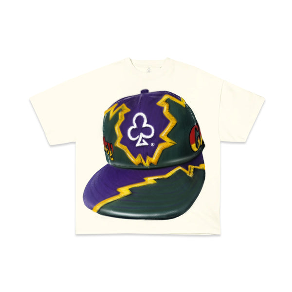 MARDI GRAS HAT TEE (CREAM)