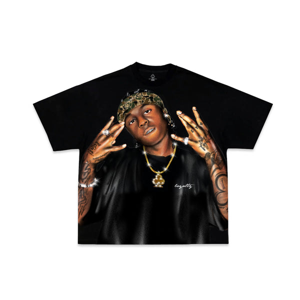 LIL WEEZY CAMO TEE (BLACK)