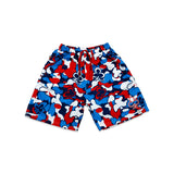 CAMO LOGO MESH SHORTS (RED,WHITE,BLUE)