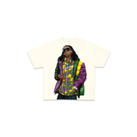 "LIL TUNECHI" MARDI GRAS CREAM TEE (KIDS)