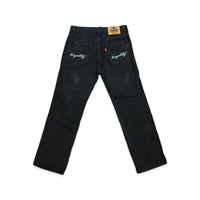 CLUB LOGO DENIM JEANS (BLACK)