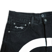 CLUB LOGO DENIM JEANS (BLACK)