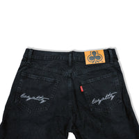 CLUB LOGO DENIM JEANS (BLACK)