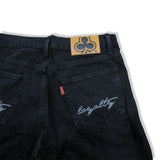 CLUB LOGO DENIM JEANS (BLACK)