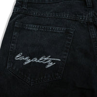 CLUB LOGO DENIM JEANS (BLACK)